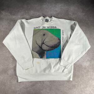 90’s Vintage Don’t Say Goodbye Nature Manatee Sweatshirt XL